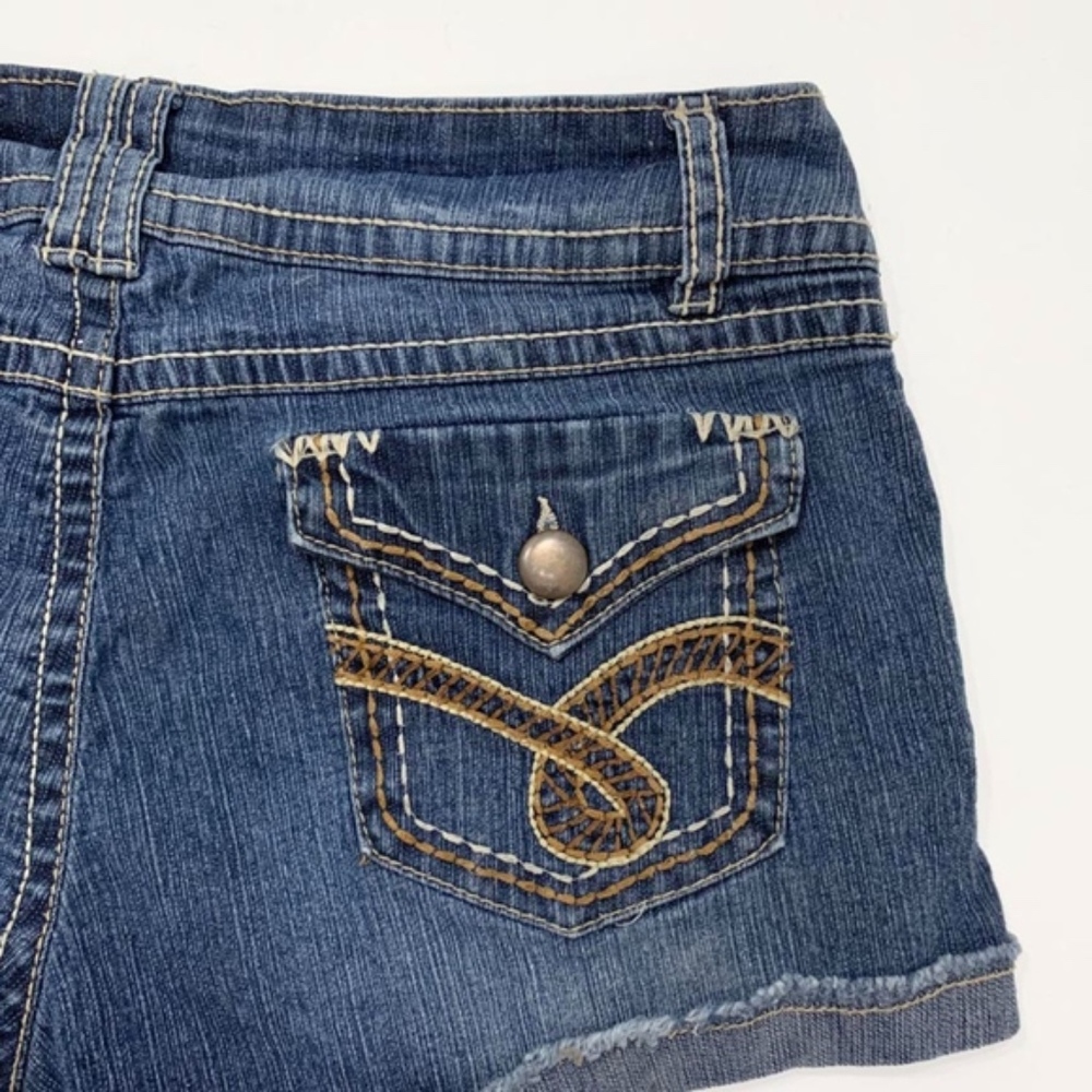 SO Stretch Jean Shortie Shorts Sz 13 Rolled Hem - Picture 6 of 8